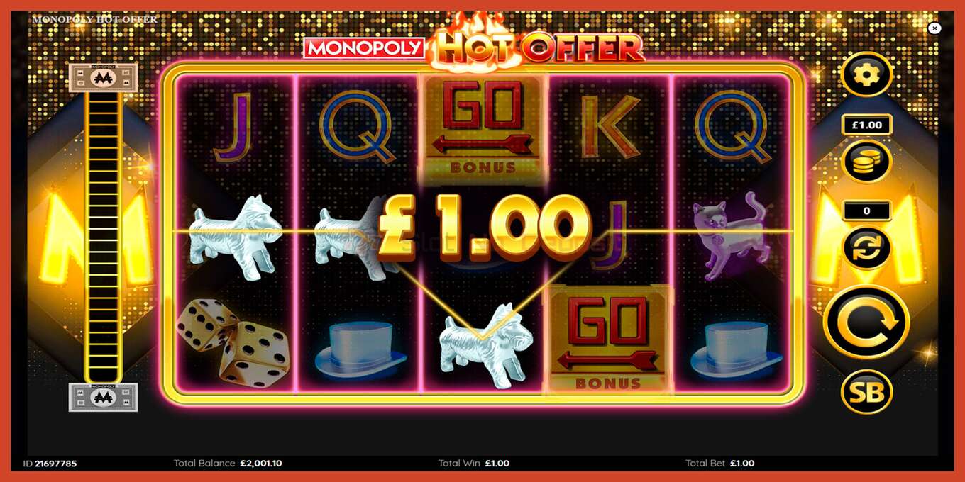 Tangkapan skrin slot: Monopoly Hot Offer tiada deposit, nombor - 3