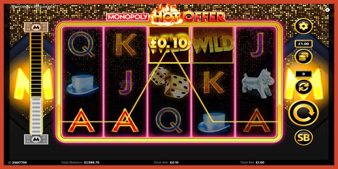 Tangkapan skrin slot: Monopoly Hot Offer tiada deposit, nombor - 5