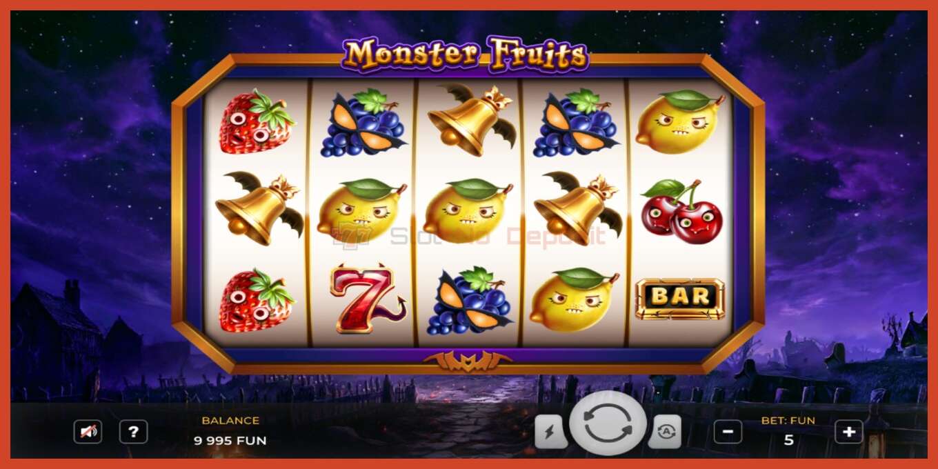 Slot screenshot: Monster Fruits no deposit, number - 1