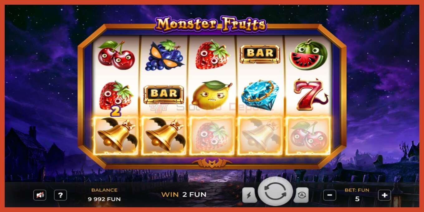 Slot screenshot: Monster Fruits no deposit, number - 2