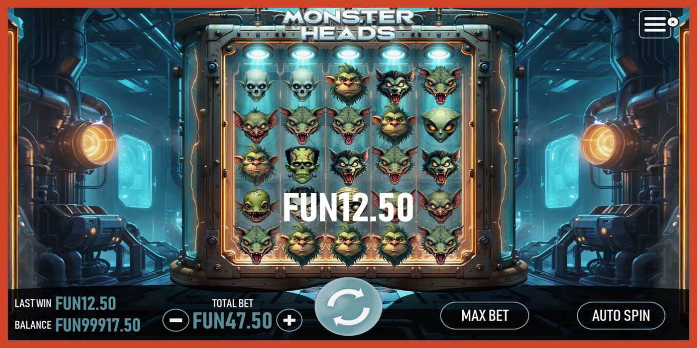 Slot screenshot: Monster Heads no deposit, number - 2