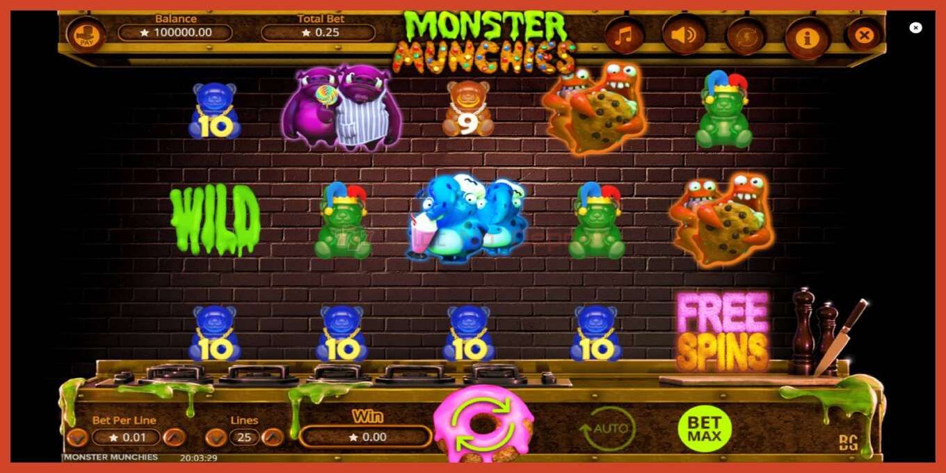 Slot screenshot: Monster Munchies no deposit, number - 2