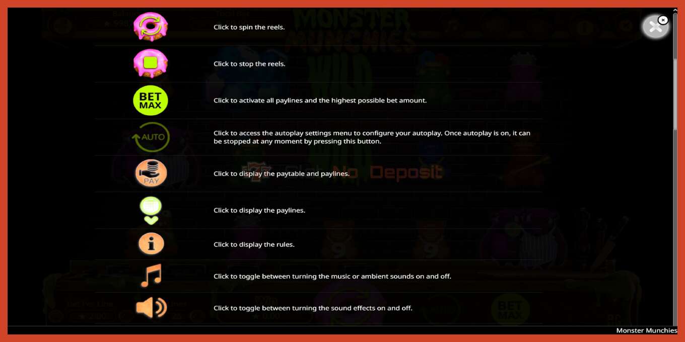 Slot screenshot: Monster Munchies no deposit, number - 7