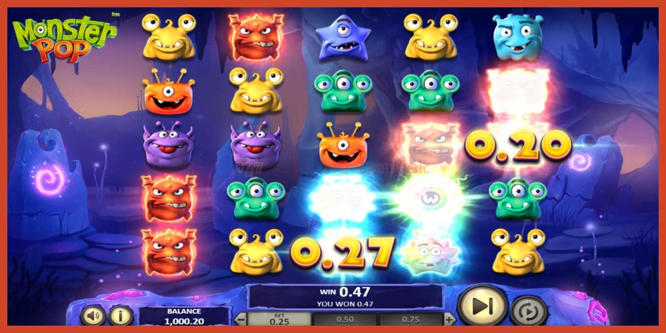 Slot screenshot: Monster Pop no deposit, number - 3