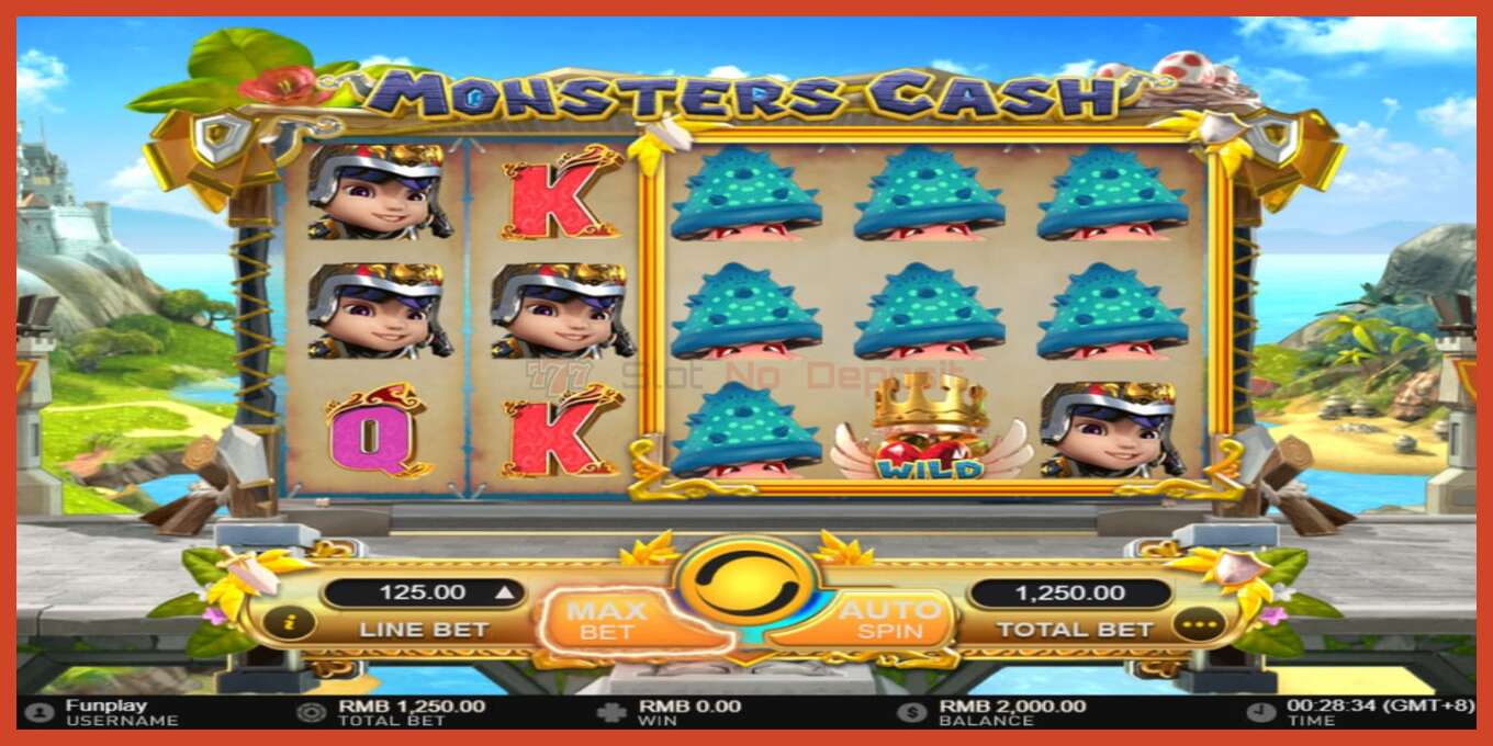 Slot screenshot: Monsters Cash no deposit, number - 3