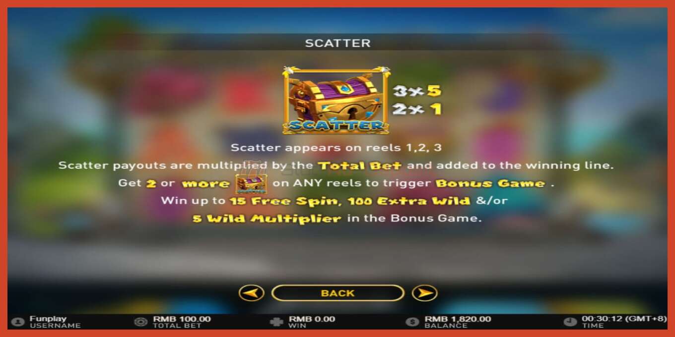 Slot screenshot: Monsters Cash no deposit, number - 6