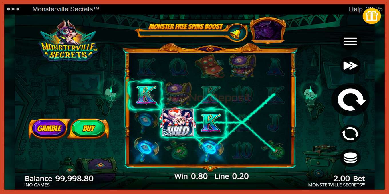 Slot screenshot: Monsterville Secrets no deposit, number - 2