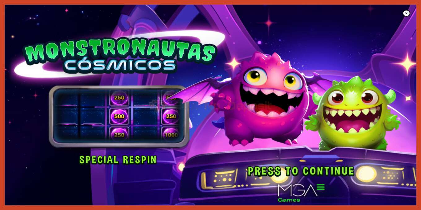 Slot screenshot: Monstronautas Cosmicos no deposit, number - 1