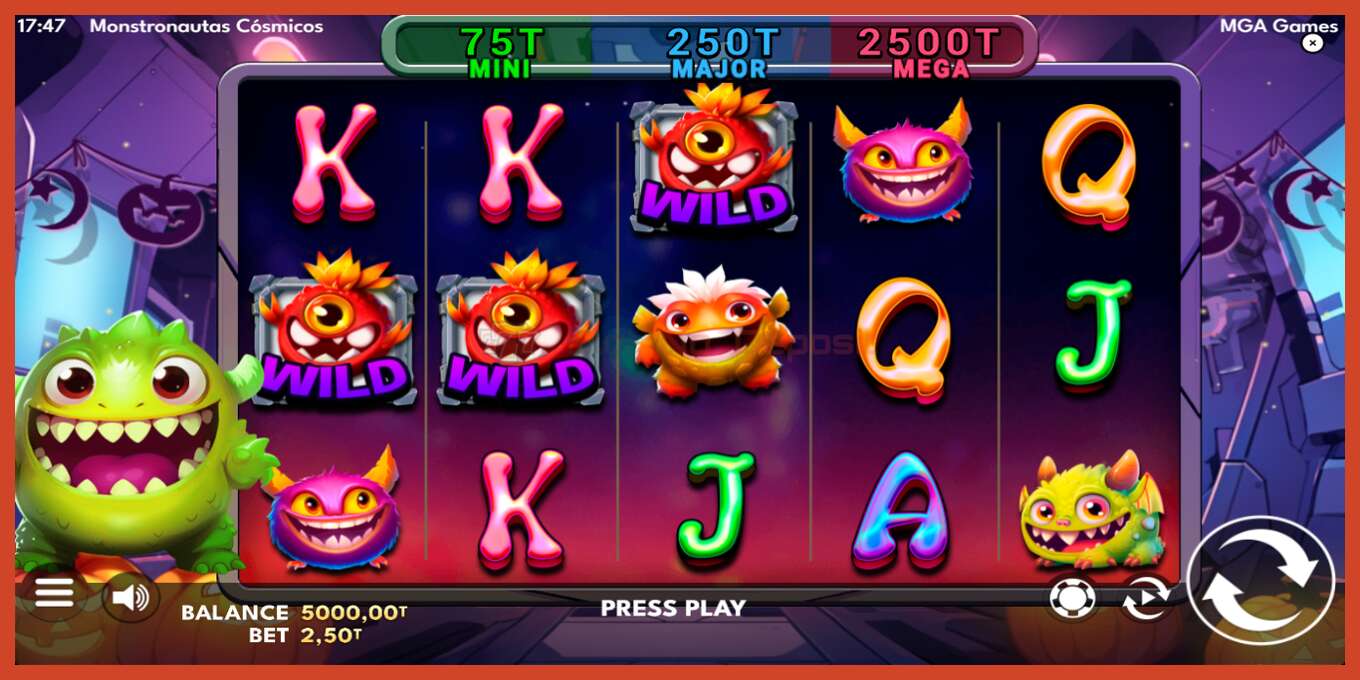 Slot screenshot: Monstronautas Cosmicos no deposit, number - 2