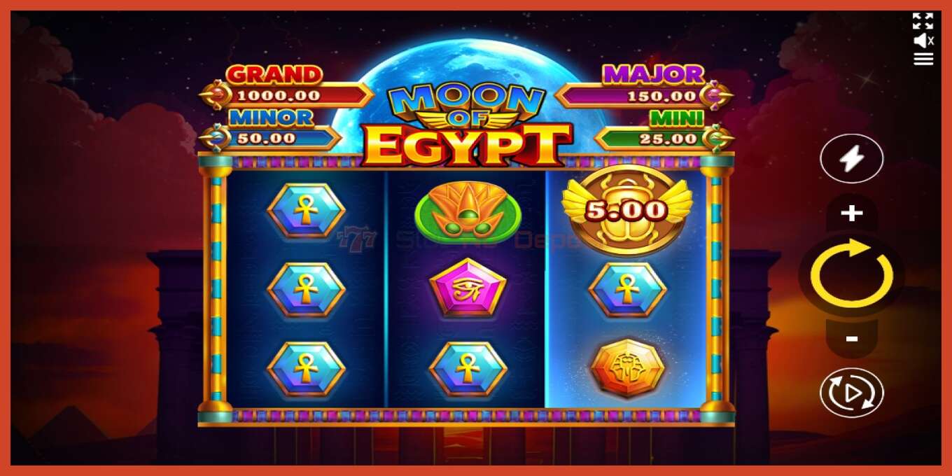 Slot screenshot: Moon of Egypt no deposit, number - 3