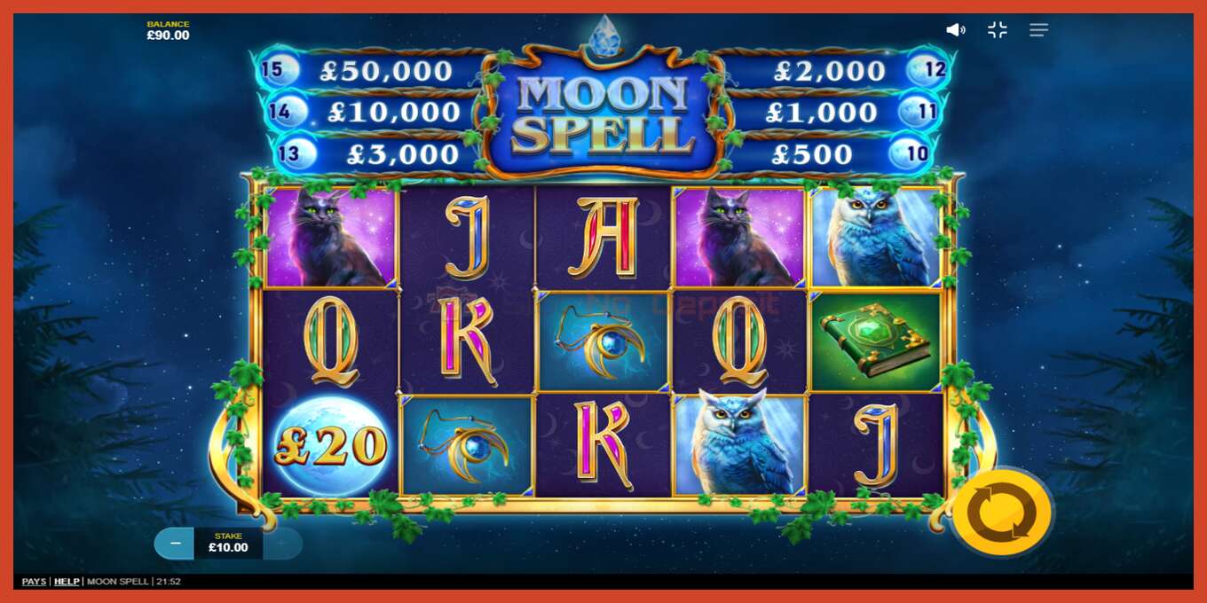 Slot screenshot: Moon Spell no deposit, number - 4