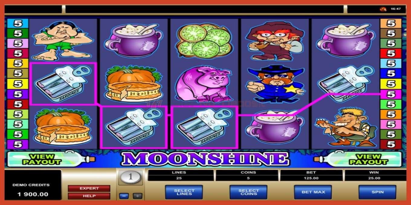 Slot skrinshoti: Moonshine depozit yoq, raqam - 3