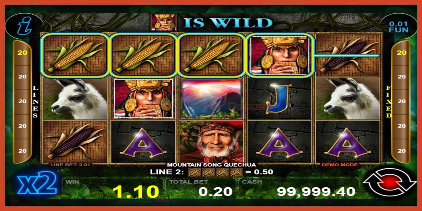 Slot screenshot: Mountain Song Quechua no deposit, number - 2