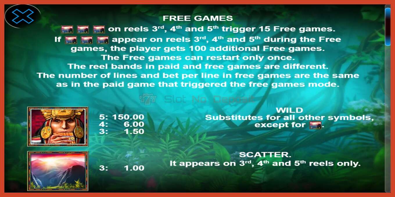 Slot screenshot: Mountain Song Quechua no deposit, number - 4