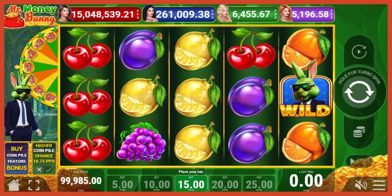 Slot screenshot: Mr. Money Bunny no deposit, number - 2