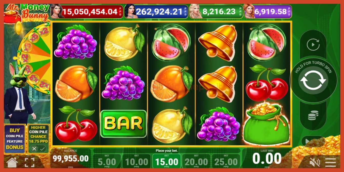 Slot screenshot: Mr. Money Bunny no deposit, number - 3