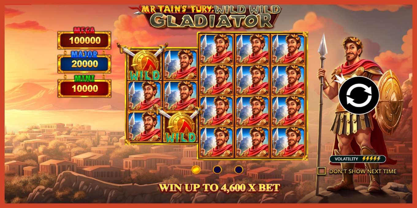 Slot screenshot: Mr Tains Fury: Wild Wild Gladiator no deposit, number - 1