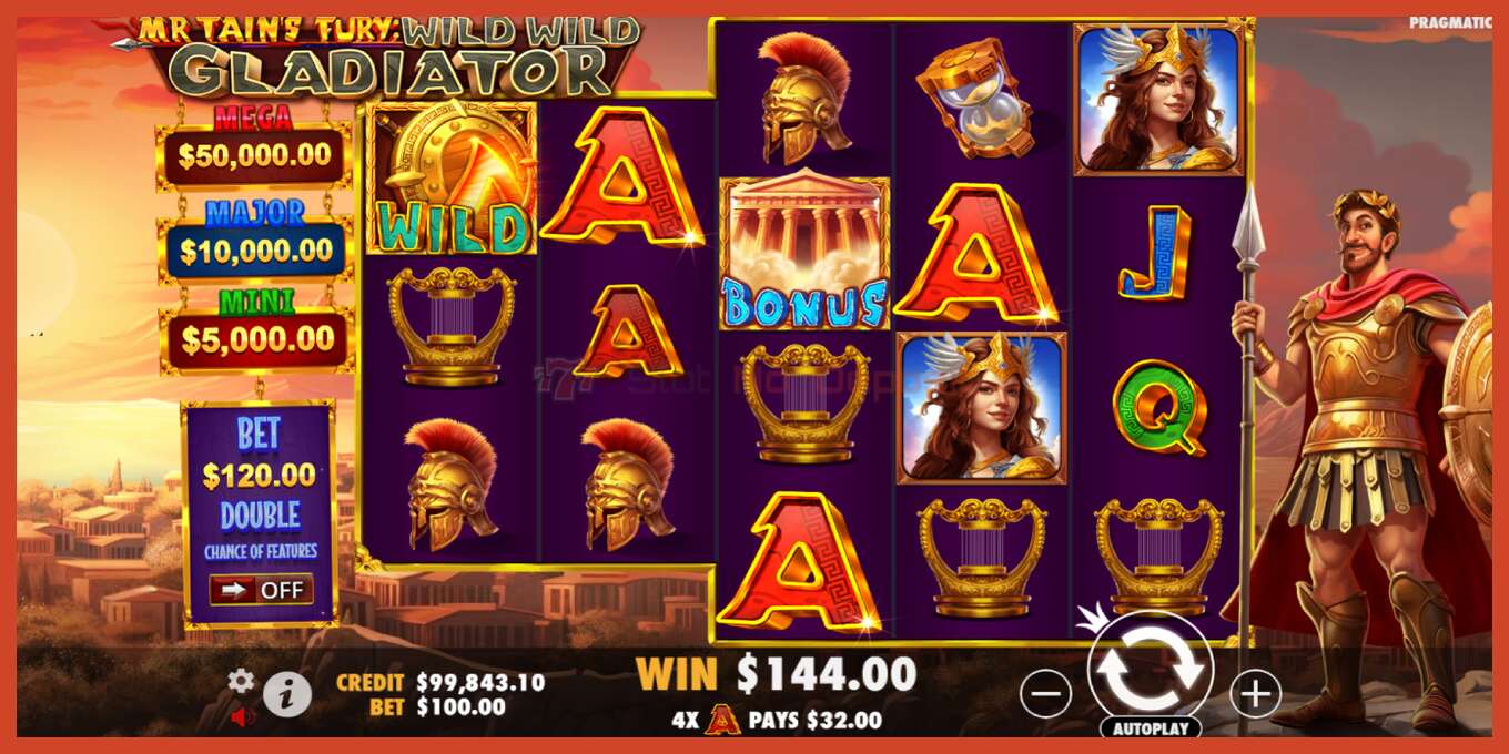 Slot screenshot: Mr Tains Fury: Wild Wild Gladiator no deposit, number - 3