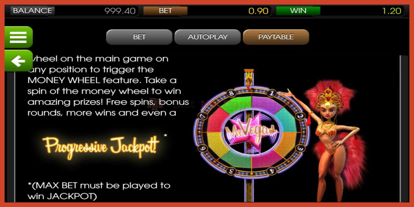 Slot screenshot: Mr. Vegas no deposit, number - 5