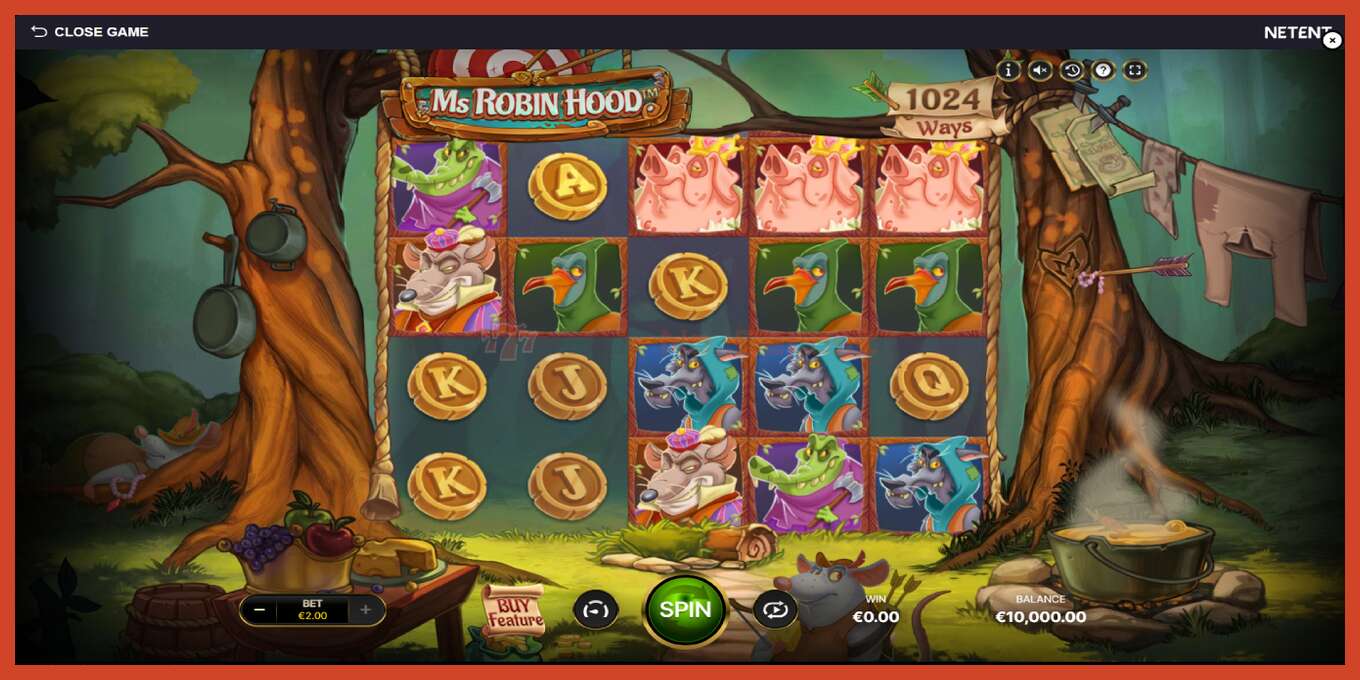 Slot screenshot: Ms Robin Hood no deposit, number - 2