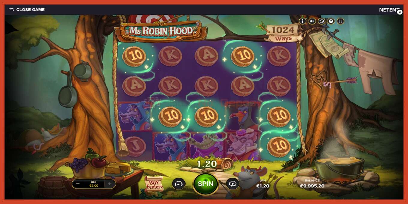 Slot screenshot: Ms Robin Hood no deposit, number - 3