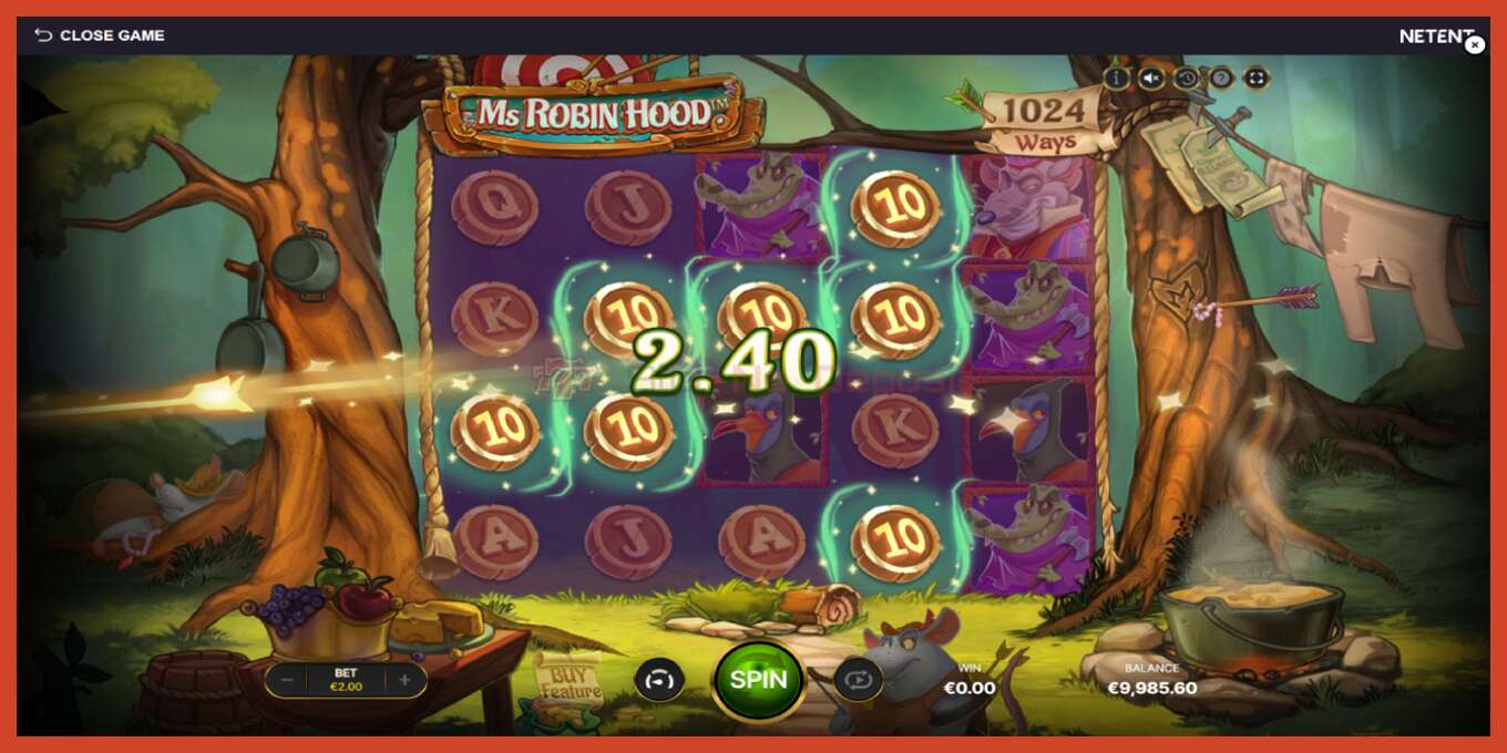 Slot screenshot: Ms Robin Hood no deposit, number - 4