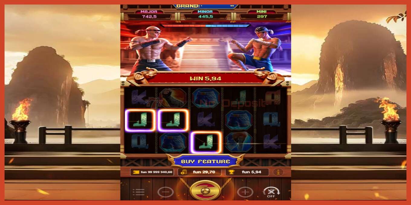 Slot screenshot: Muay Thai Arena no deposit, number - 2