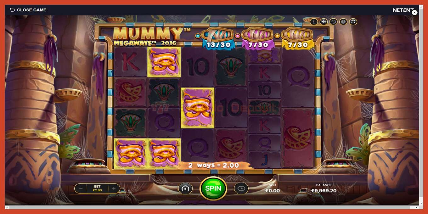 Slot screenshot: Mummy Megaways no deposit, number - 3