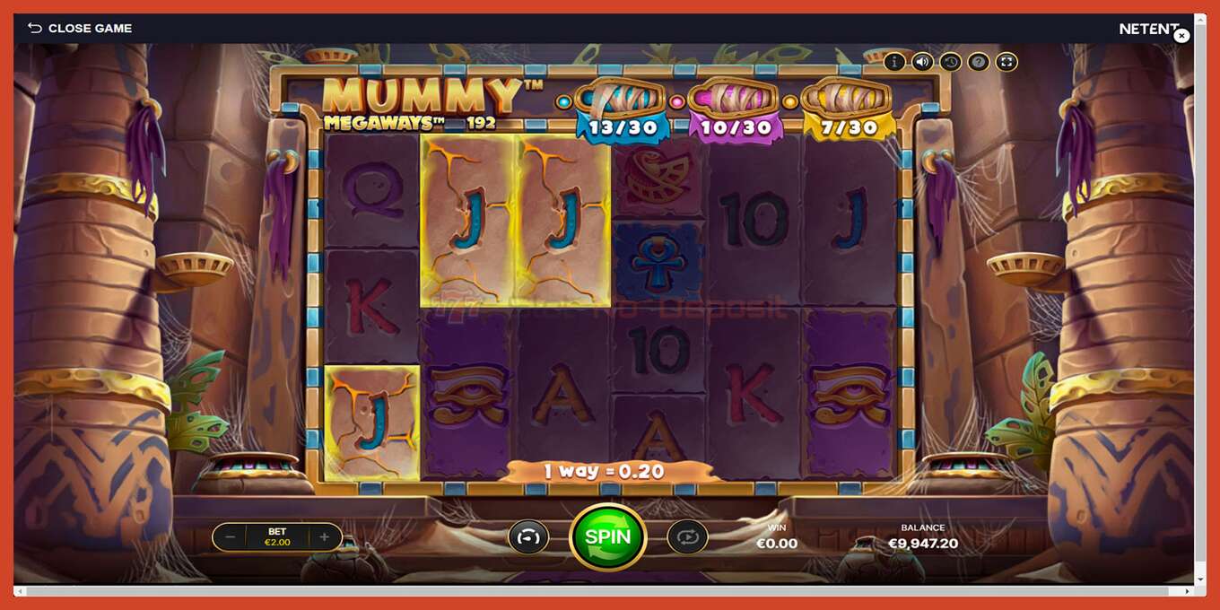 Slot screenshot: Mummy Megaways no deposit, number - 4