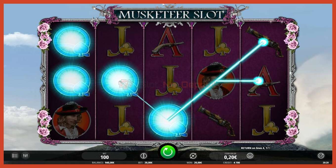 Schermata della fessura: Musketeer Slot nessun deposito, numero - 3