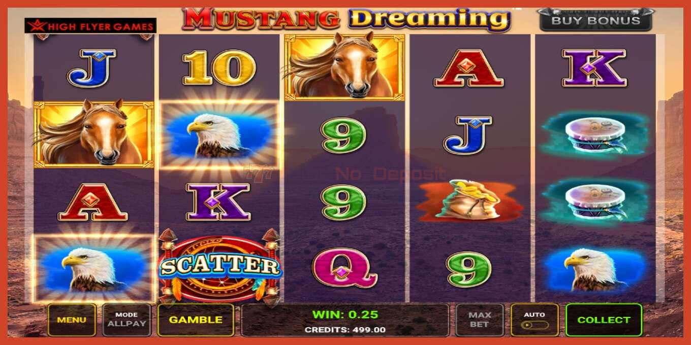 Slot screenshot: Mustang Dreaming no deposit, number - 2