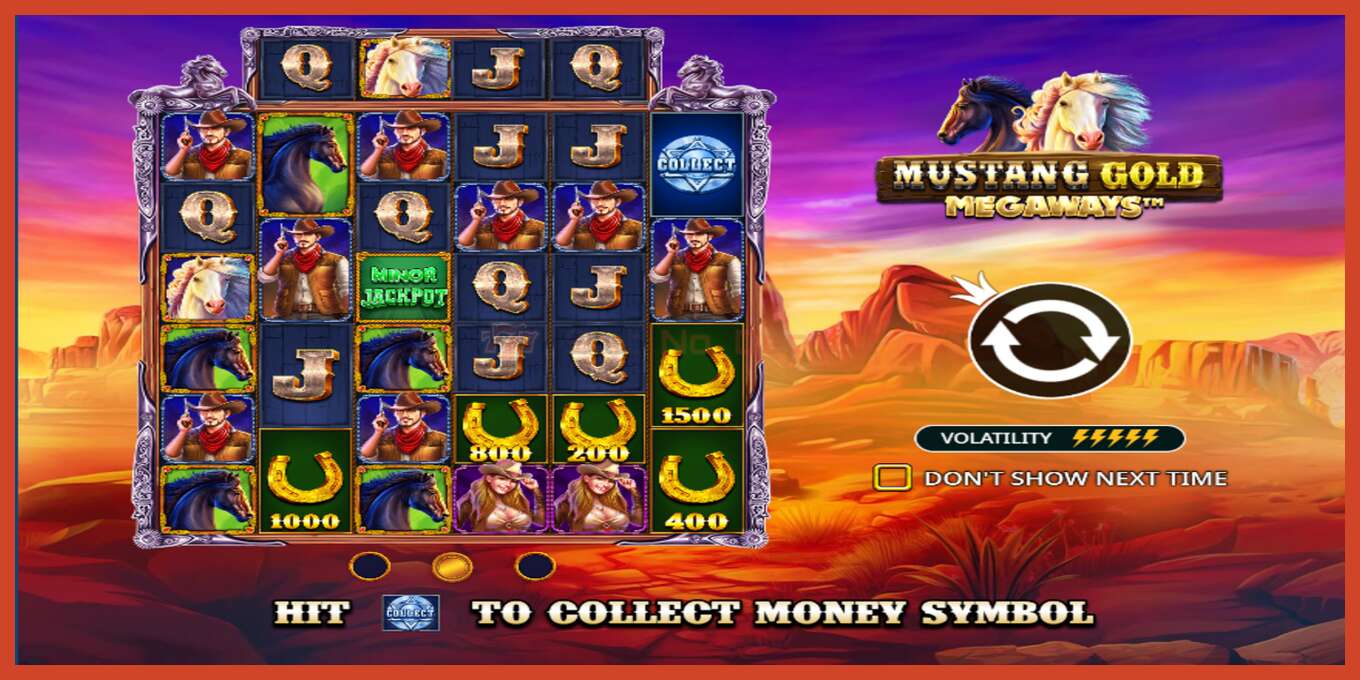 Slot screenshot: Mustang Gold Megaways no deposit, number - 6