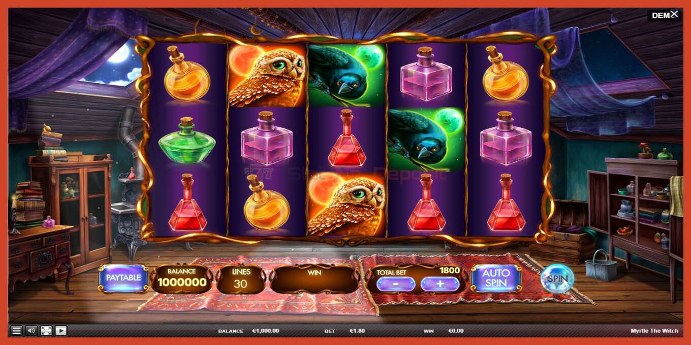 Slot screenshot: Myrtle the Witch no deposit, number - 2