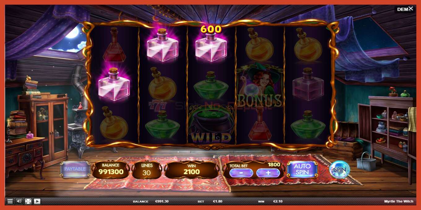 Slot screenshot: Myrtle the Witch no deposit, number - 3