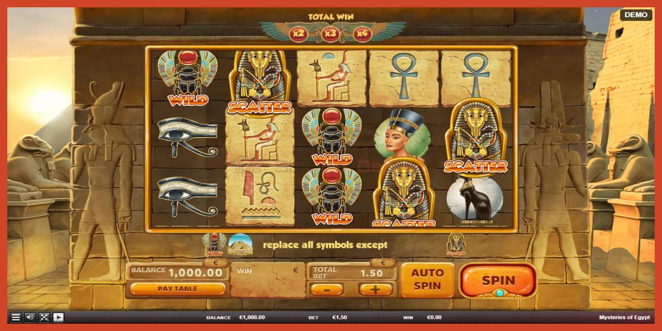 Slot screenshot: Mysteries of Egypt no deposit, number - 2