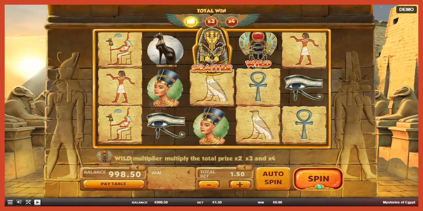 Slot screenshot: Mysteries of Egypt no deposit, number - 3