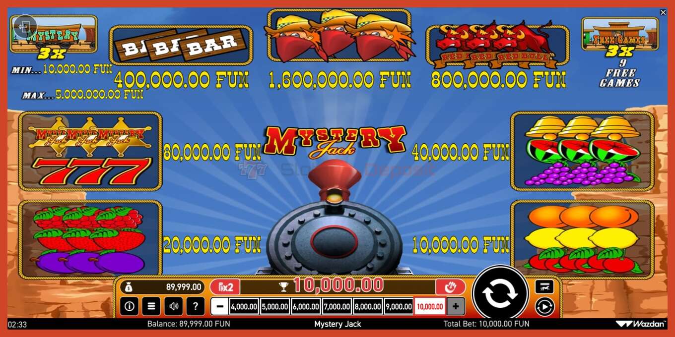 Slot screenshot: Mystery Jack no deposit, number - 3