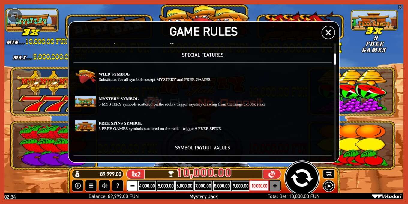 Slot screenshot: Mystery Jack no deposit, number - 5