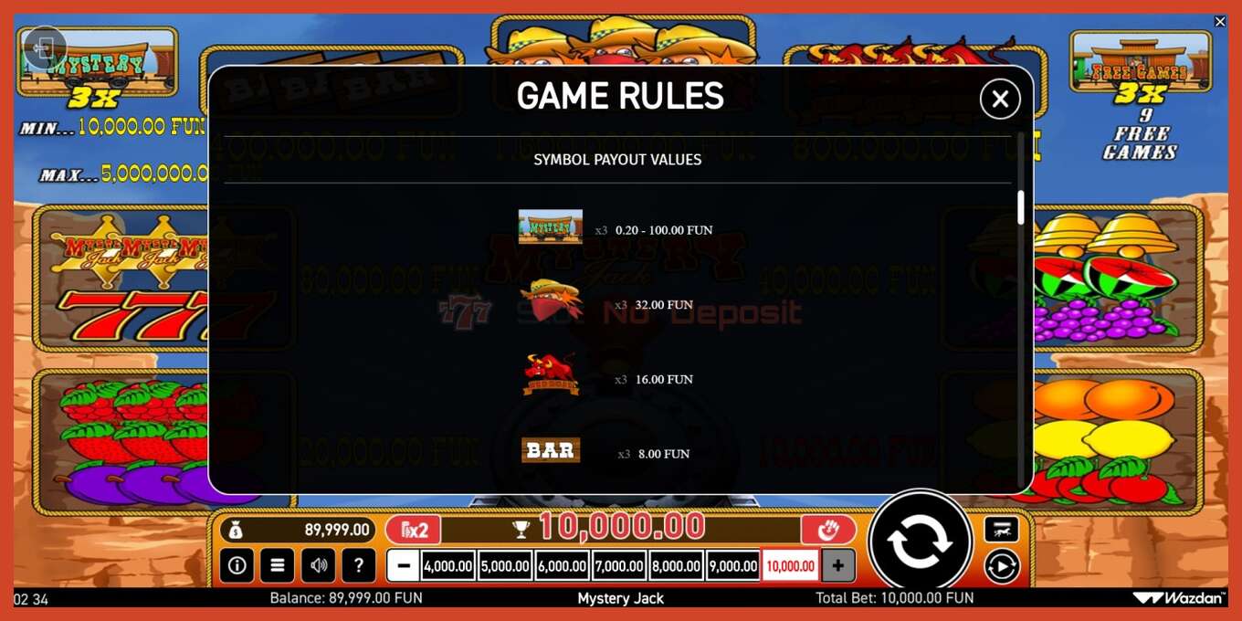 Slot screenshot: Mystery Jack no deposit, number - 6