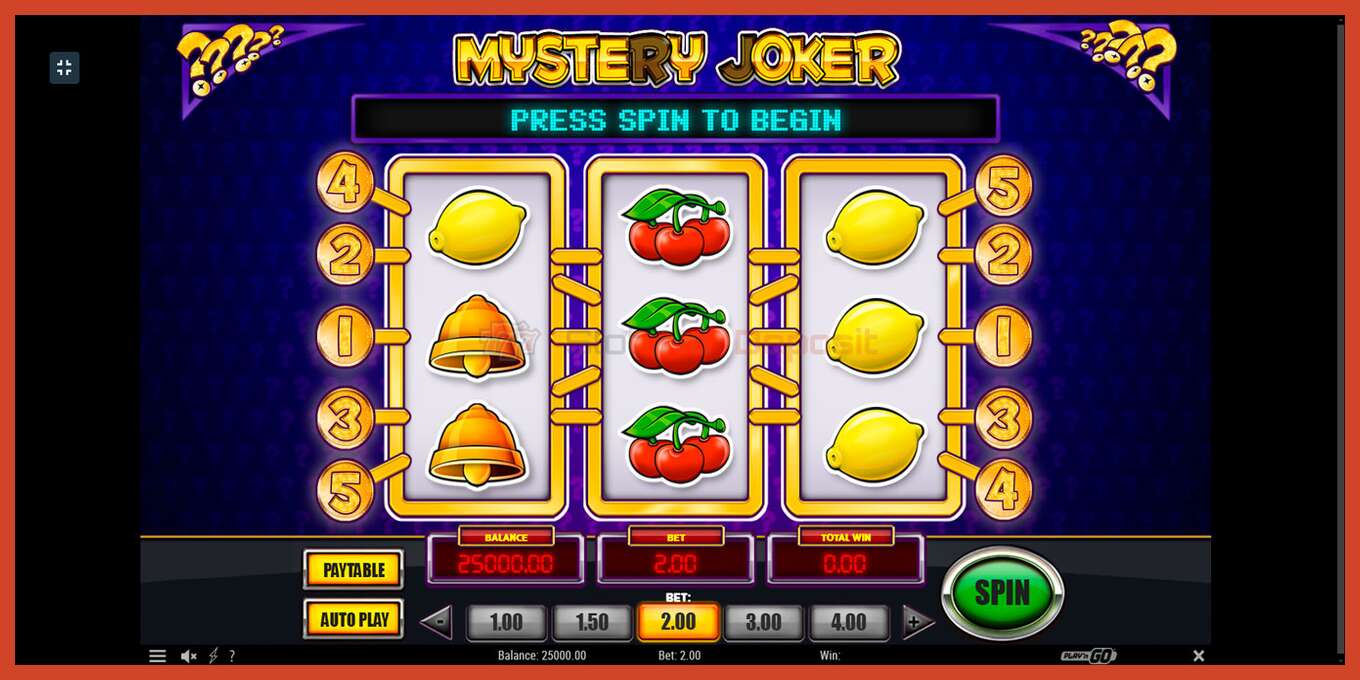 Slot screenshot: Mystery Joker no deposit, number - 1