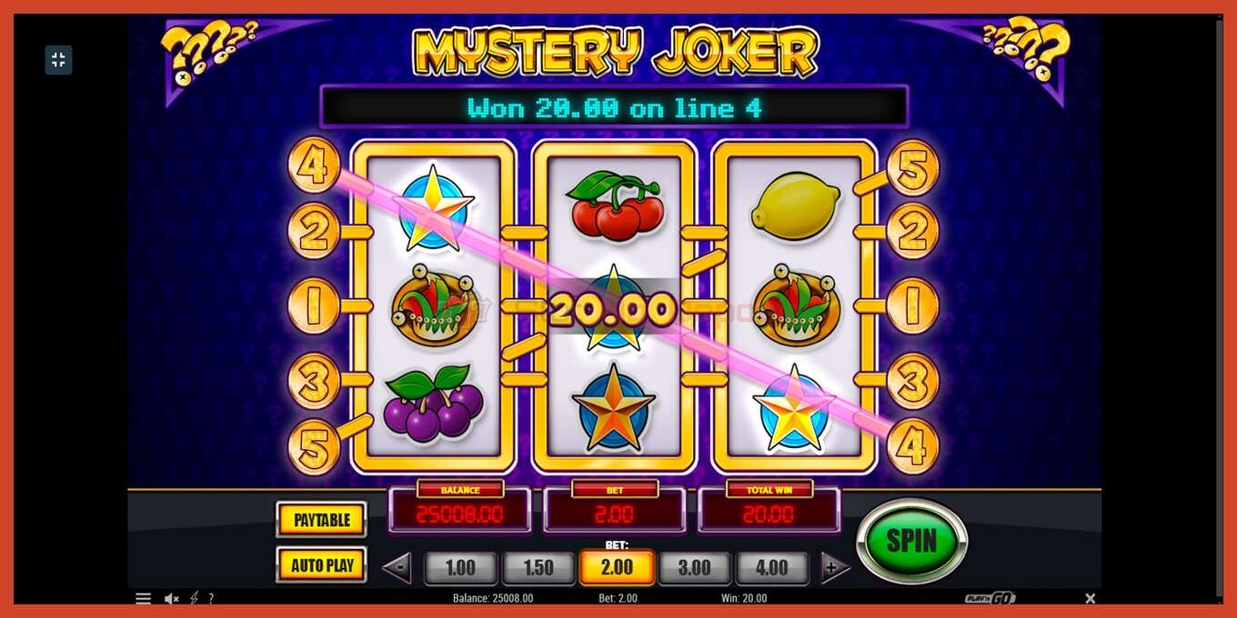 Slot screenshot: Mystery Joker no deposit, number - 4