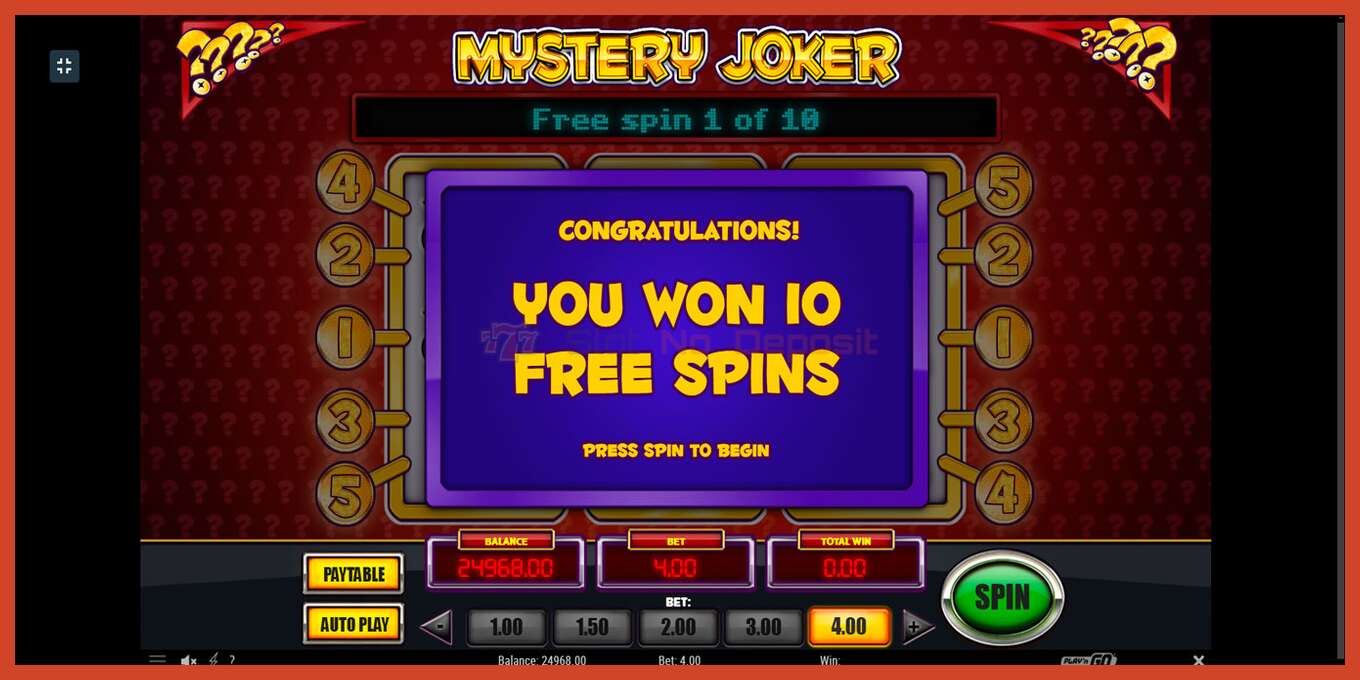 Slot screenshot: Mystery Joker no deposit, number - 6