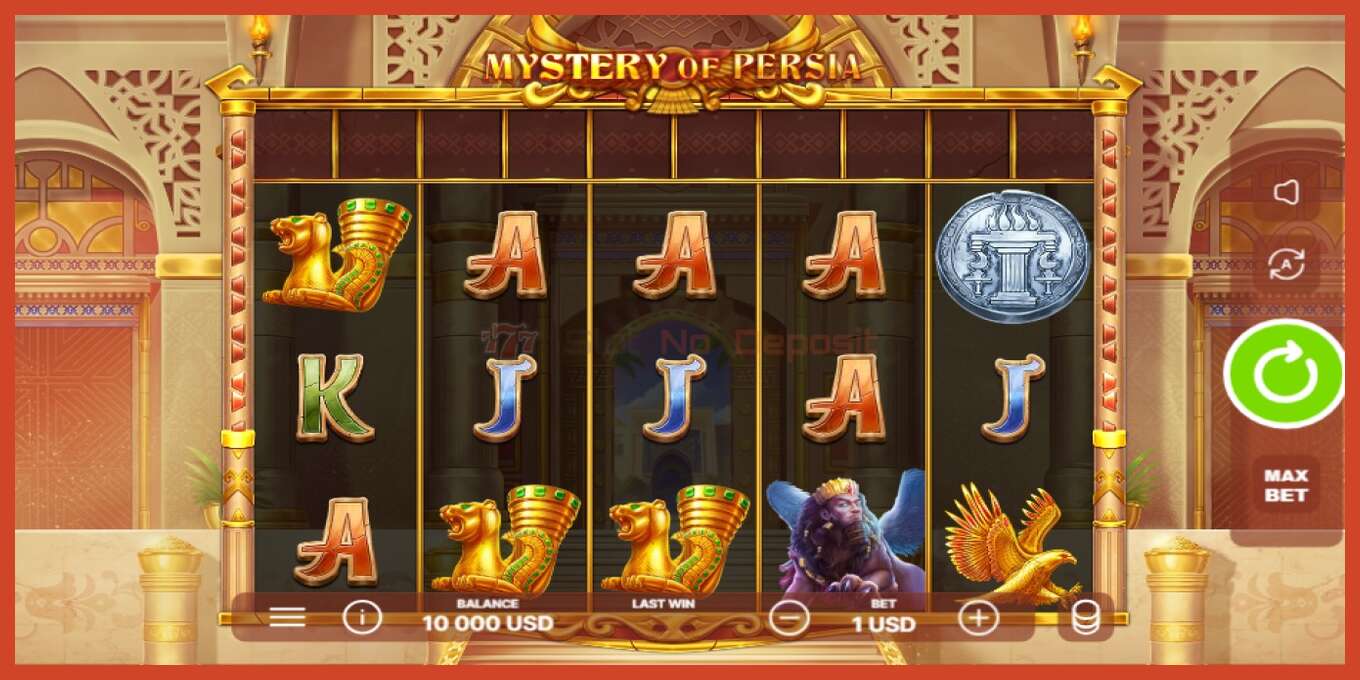 ສະລັອດຕິງ screenshot: Mystery of Persia ບໍ່ມີເງິນຝາກ, ເລກ - 1