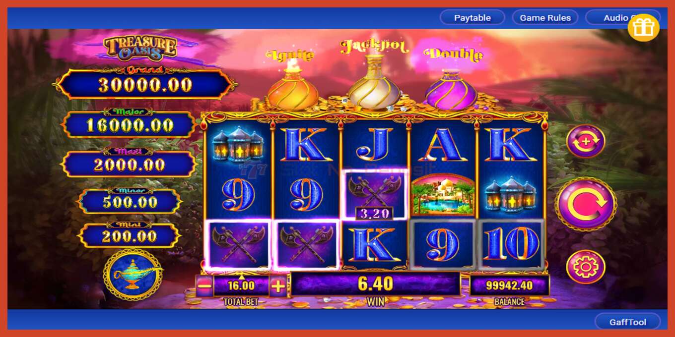 Slot screenshot: Mystery of the Lamp Treasure Oasis no deposit, number - 3