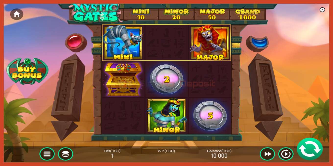 Slot screenshot: Mystic Gates no deposit, number - 2