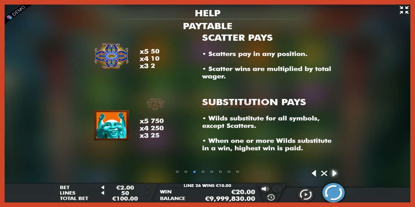 Slot screenshot: Mystic Monkeys no deposit, number - 6