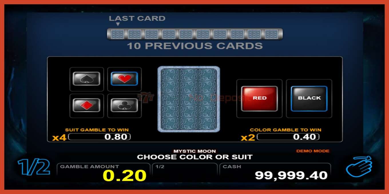 Slot screenshot: Mystic Moon no deposit, number - 3