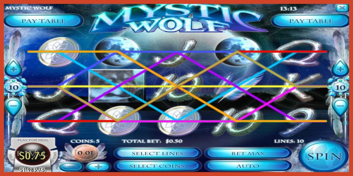 צילום מסך של חריץ: Mystic Wolf ללא פיקדון, מִספָּר - 2