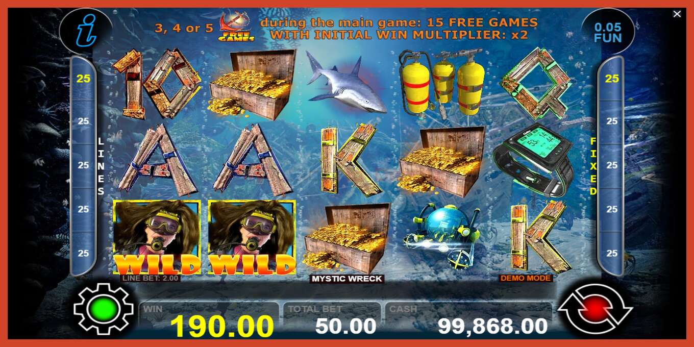 Slot screenshot: Mystic Wreck no deposit, number - 5