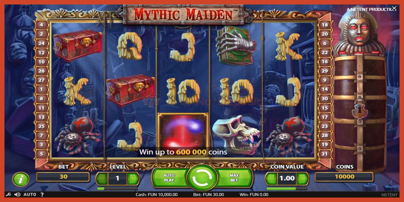 Slot screenshot: Mythic Maiden no deposit, number - 1